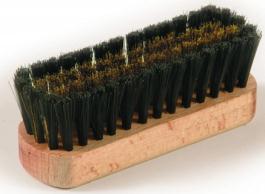 VI04-SO Natural WOOD BRASS Suede Brush 9cm