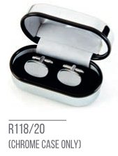 R118/20 Chrome Cufflink Case - Engravable & Gifts/Gifts