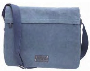 2595 Lrg Across-Body Canvas Messenger Bag, Front Zip - Leather Goods & Bags/Holdalls & Bags
