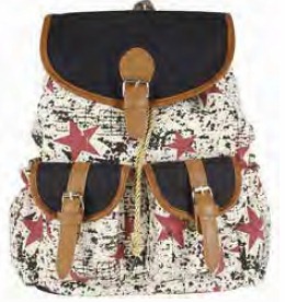 2607 Boho Canvas Backpack 2 Frnt & 2 Side Pocket - Leather Goods & Bags/Back Packs