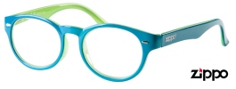 31Z B2 GRE Green & Blue Zippo Reading Glasses