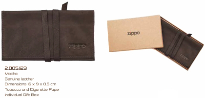 Zippo 2005123 LEATHER BI-FOLD TOBACCO POUCH (16 x 9 x 0.5cm) - Zippo/Zippo Leather Goods