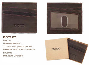 Zippo 2005127 LEATHER CREDIT CARD HOLDER (10 x 8.7 x 0.5cm)LEATHER, CREDIT CARD HOLDER (10 x 8.7 x 0.5cm) - Zippo/Zippo Leather Goods