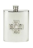 541FL Flask Celtic Cross Pewter - Engravable & Gifts/Flasks