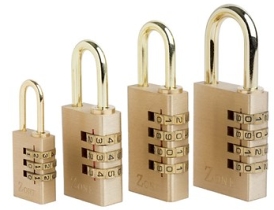 Zone Combination Padlocks Brass 24 Series Visi Pack - Locks & Security Products/Padlocks & Hasps