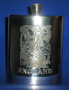 828FL Flask England Pewter