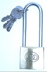 Tri-Circle brass padlocks 32mm Long Shackle L263/32mm - Locks & Security Products/Padlocks & Hasps