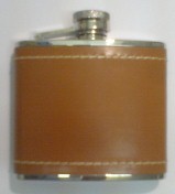 Flask ST70 4oz Captive Tan leather - Engravable & Gifts/Flasks