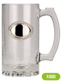 R1000 Glass Tankard with Engraving Plate