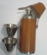Flask ST73 8oz Hunting Flask Tan Leather