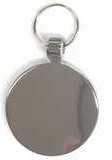 R5523 Silver Disc Large 30mm Chrome Plated Pet Tags