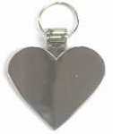 R5525 Silver Heart Chrome Plated 35mm x 35mm Pet tags