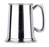100GB1PT - 1 Pint Pewter Tankard with a Glass Bottom.
