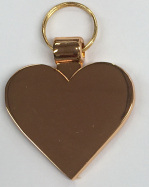 R5529 Rose Gold Heart 35mm x 35mm Pet Tags