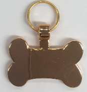 R5526 Rose Gold Bone 35mm wide Pet Tags - Engravable & Gifts/Pet Tags
