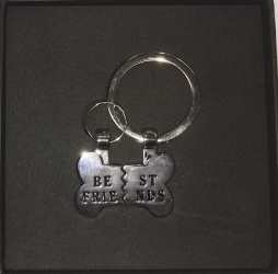 R7740 Bone Best Friends Pet Tag & Key Ring Set - Engravable & Gifts/Pet Tags