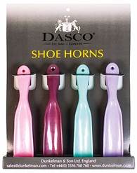 (Card 12) P8 Dasco Plastic Shoe Horns assorted colours