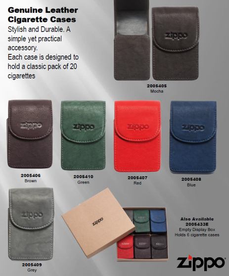 Zippo Leather Cigarette Cases