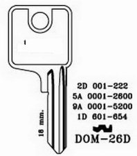 Hook 3757 DOM-26D - Keys/Cylinder Keys- General