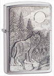 Zippo 20855 Brushed Chrome, Timberwolves emblem
