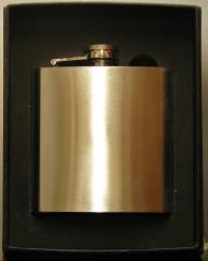 ..........X57206 Hip Flask 6oz Stainless Steel Matt Finish - Engravable & Gifts/Flasks