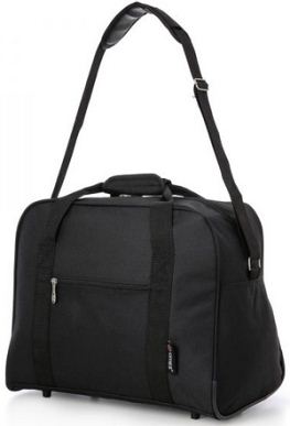HOLD603 Black Holdall 40cm x 30cm x 15cm - Leather Goods & Bags/Holdalls & Bags