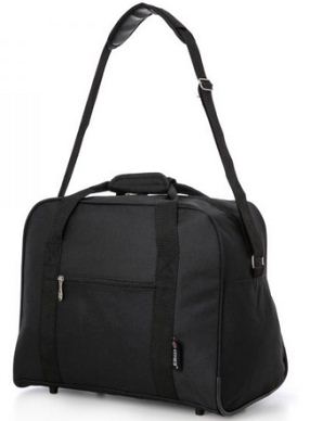 HOLD604 Black Holdall 42cm x 32cm x 25cm - Leather Goods & Bags/Holdalls & Bags