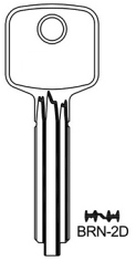 Hook 3797 brisant dimple key jma = BRN-2d Ultion SILCA = BRS3R - Keys/Dimple Keys