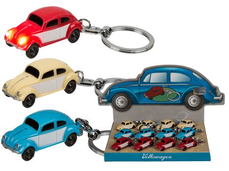 ....57/9728 VW Beetle Key Ring Display Pack (12) - Engravable & Gifts/Gifts