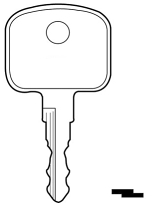hook 3799..C416 Bo6 precut fork lift key - Keys/Cylinder Keys- General