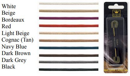 Sovereign 100cm Round Laces Blister Pack (10 pair)