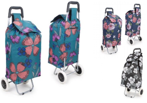 .EUR02F Shopping Trolly Flower Pattern - Leather Goods & Bags/Shopping Trolleys