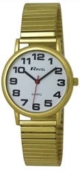 R0208011S RAVEL GENTS EXPANDER WATCH Gold Strap - Watch Accessories & Batteries/Watches