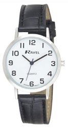 R0102021 RAVEL GENTS WATCH Black Strap - Watch Accessories & Batteries/Watches