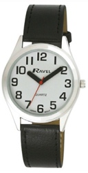 R0125011 RAVEL GENTS WATCH Black Strap - Watch Accessories & Batteries/Watches