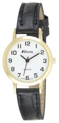 R0102012 RAVEL LADIES WATCH Black strap - Watch Accessories & Batteries/Watches