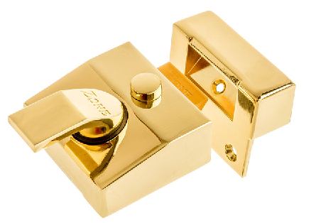 Zone 40mm Nightlatch Brass Case 8240/PB/V Visi Pack - Locks & Security Products/Rim Cylinder Locks