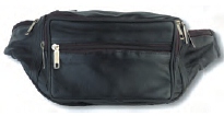 1446 Large Sheep Nappa Bum Bag With 7 Zips - Leather Goods & Bags/Bum Bags & Small Leather Bags
