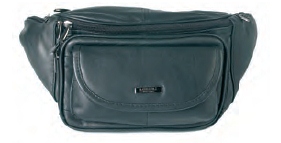 1964 6 Zip Nappa Bum Bag With Front Flap Pocket