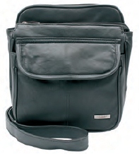 1455 Sheep Nappa Zip Round Unisex Bag with Front Zip & Pocket