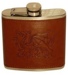 X56056 Welsh Dragon Flask Display Box - Engravable & Gifts/Flasks