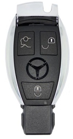 hook 3831...RKS052 Mercedes Smart Key BGA Chrome 3 Button 3D MERC1 KMS3000 - Keys/Remote Fobs