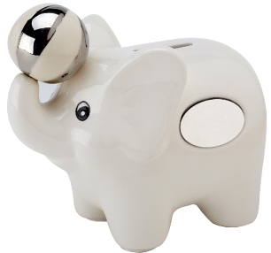 R4446 White Elephant Money Bank - Engravable & Gifts/Gifts