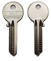 hook 6105...SUL2 Steel NP 6 pin Universal Blanks H0590S - Keys/Cylinder Keys- General
