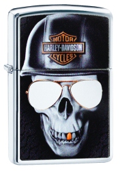 Zippo 29739 Harley Davidson Skull Helmet & Gold Tooth 60004323