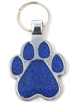 R5589 Pet Tag Blue Paw - Engravable & Gifts/Pet Tags