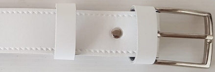 Leather Belt White 404410 - Leather Goods & Bags/Belts