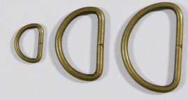 Metal D Rings Bronze / Antique