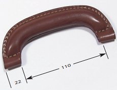 Pillar Handle Leather Flexible (MAN24FLM) 15.4cm - Fittings/Handles