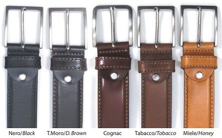 Leather Belts 4051 35mm Extra Long (Made in Italy)